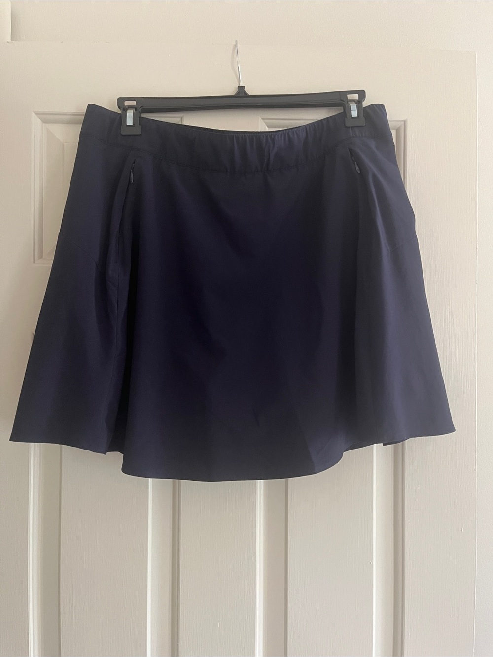 Talbots Navy A-Line Skort with Zip Pockets